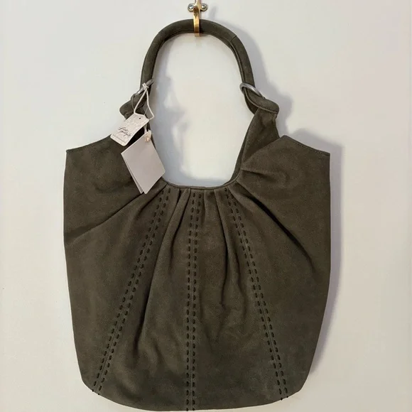 NWT Free People Skadi Suede Scrunch Tote - Picture 3 of 11